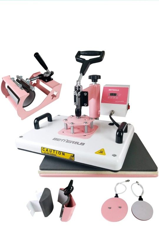 Pink Heat PRESS with Mug And Hat Attached