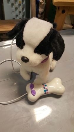 Walking and barking puppy