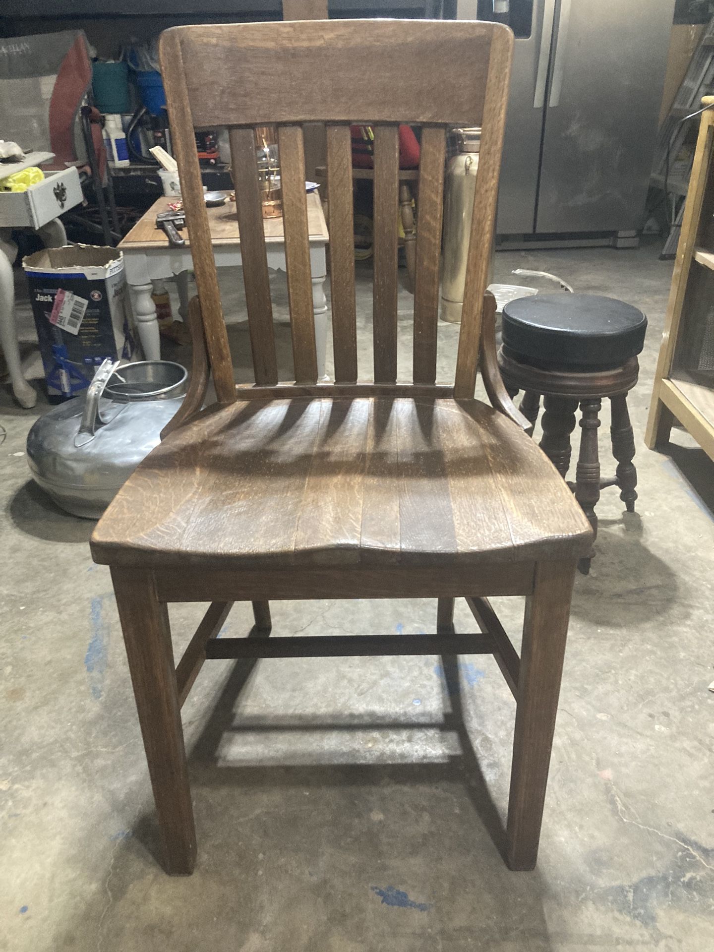 Antique Oak Teachers Chair