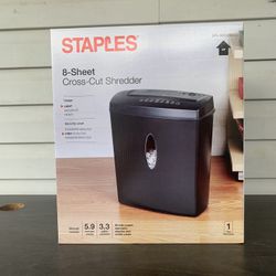 8-Sheet Cross Cut Shredder 8 Manual Sheet Capacity