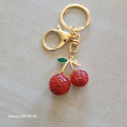 Red Cherry 🍒 Keychain 