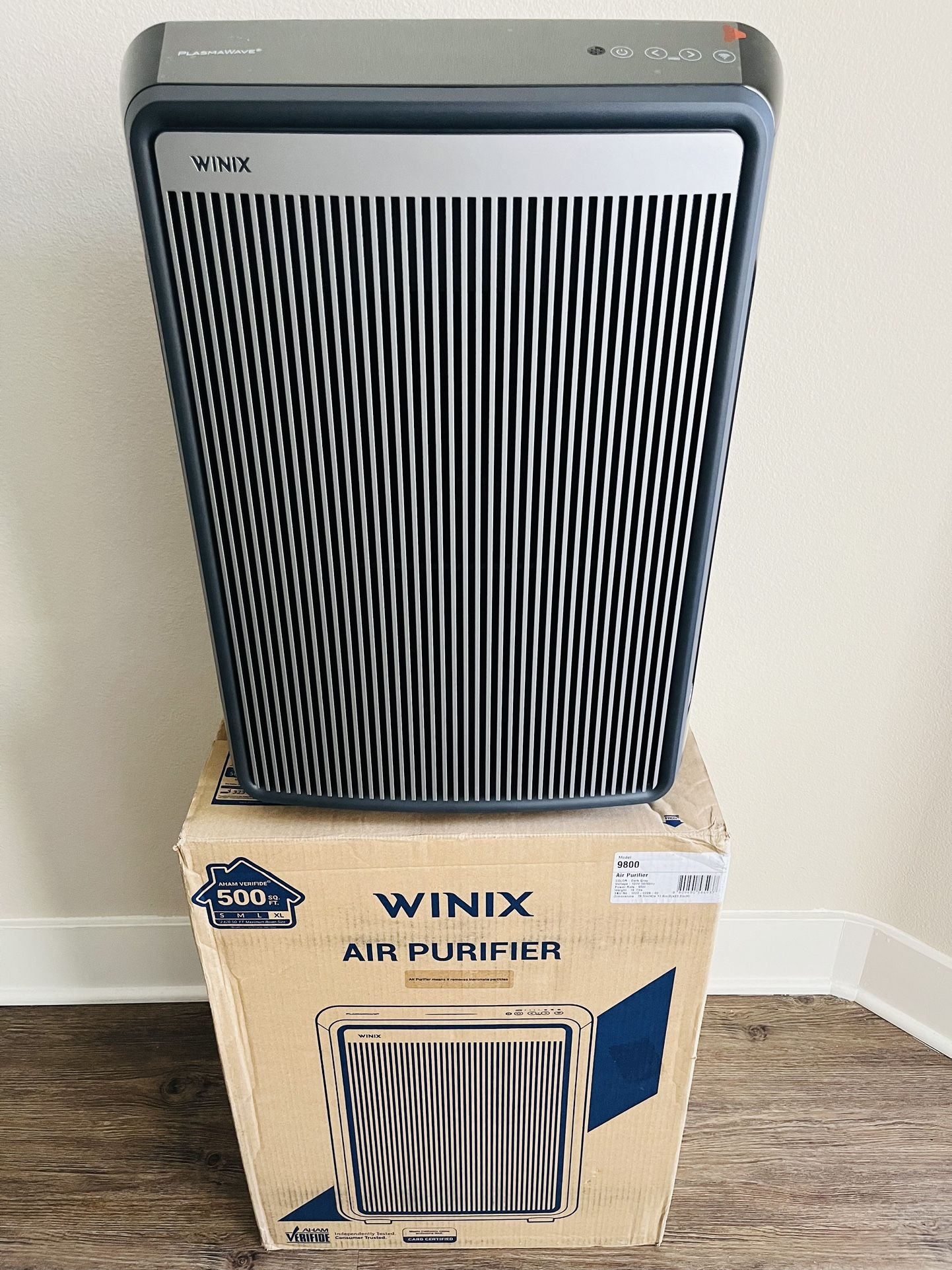 Winix 9800 4-Stage True HEPA Large White Air Purifier Wi-Fi Plasmawave 500 Sq Ft