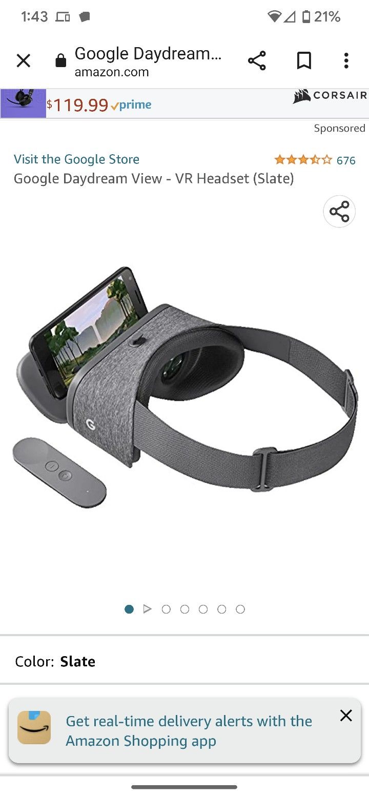 Google Daydream View, VR Headset