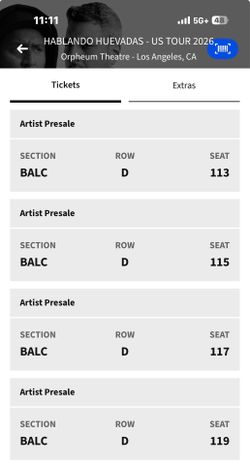 Tickets, Octubre 21
