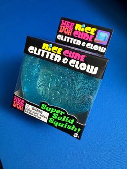 Nee Doh Nice Cube Glitter & Glow Squishy Toy