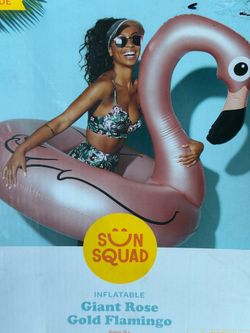 Sun Squad Inflatable Giant Rose Gold Flamingo