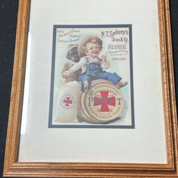 Vintage Framed Advertisement for Perfect Flour