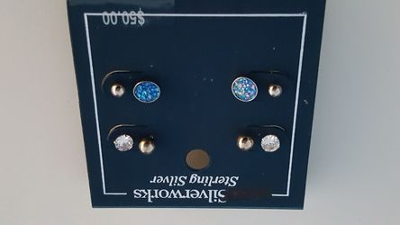 BRAND NEW VARIETY of STERLING SILVER STUD EARRINGS