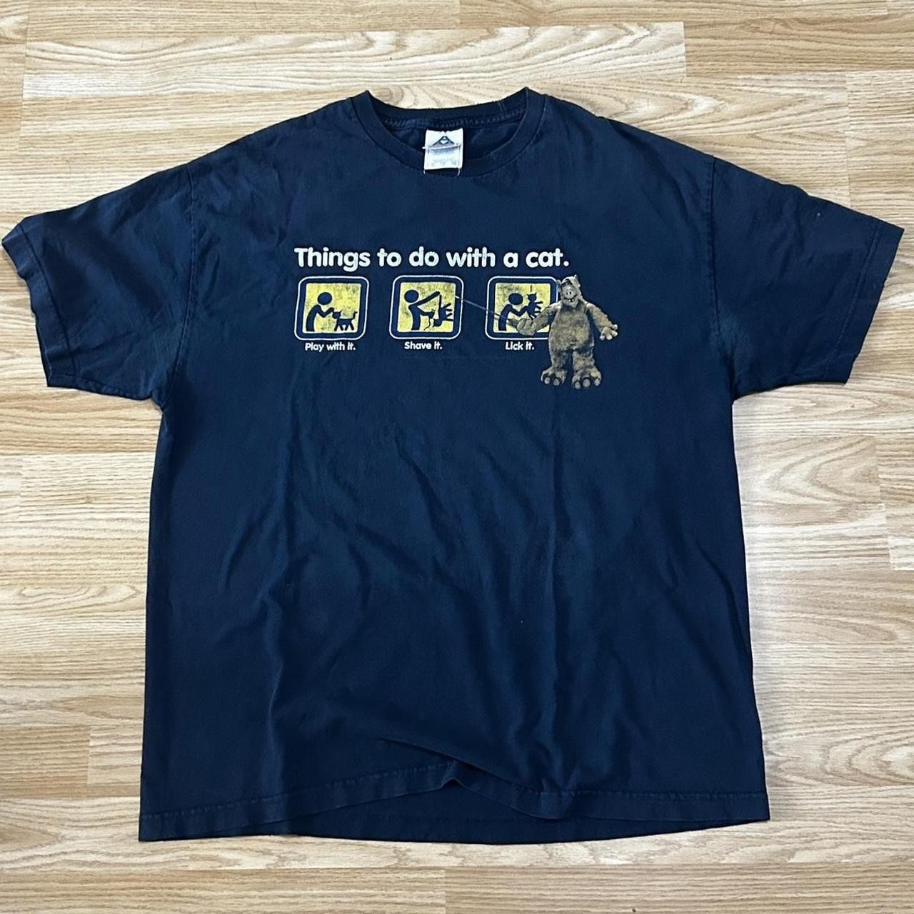 Vintage 90s Alf Things To Do With A Cat Funny T-Shirt