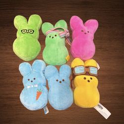 PEEPS LOT OF 6 STUFFED TOYS 5”.