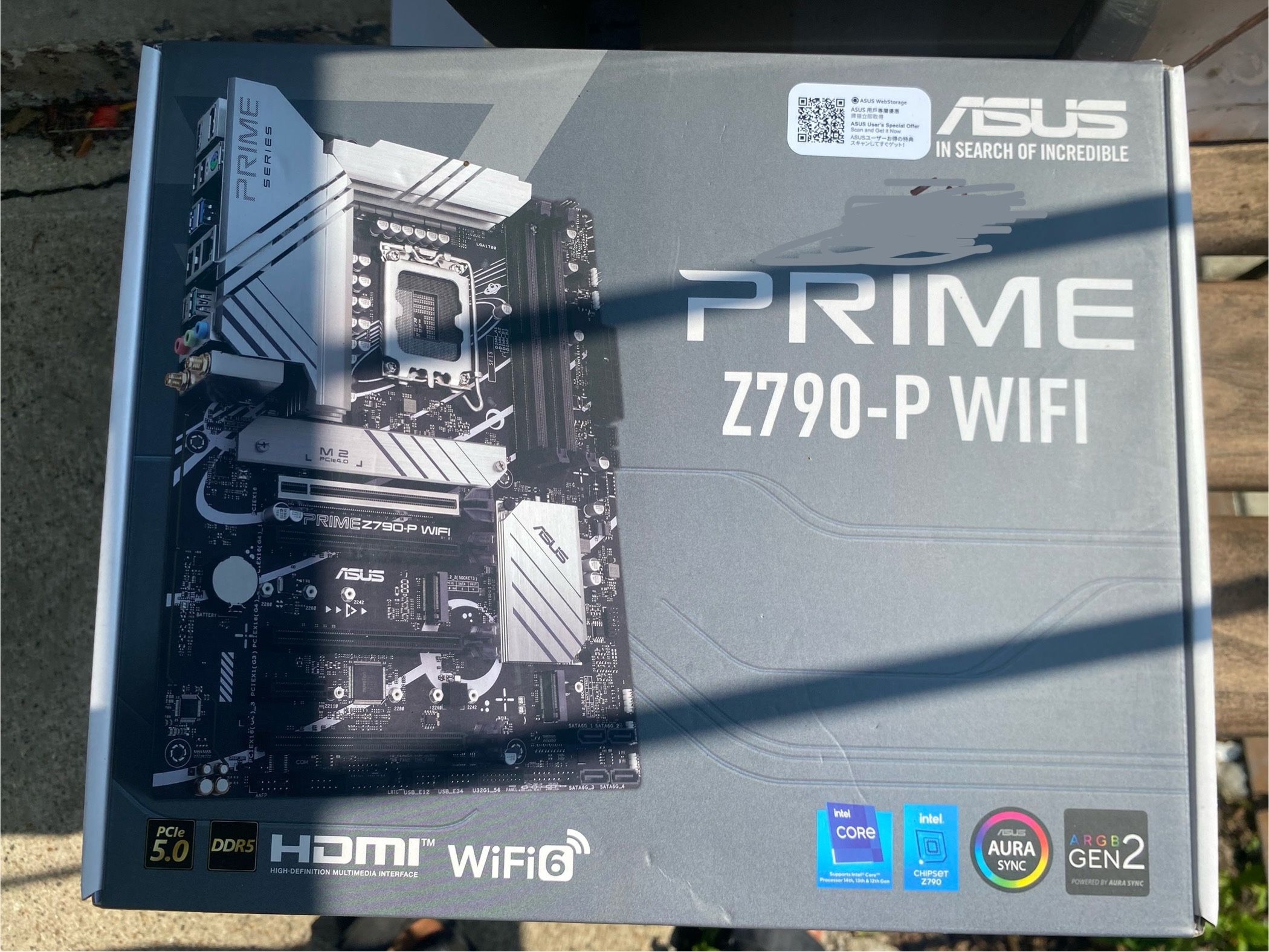 ASUS Prime Z790-P WiFi LGA 1700(Intel® 13th &12th Gen) ATX Motherboard (PCIe 5.0,DDR5,14+1 Power Stages,3X M.2,WiFi 6,Bluetooth v5.2,2.5Gb LAN, USB 3.