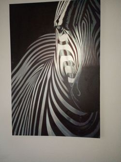 Zebra painting on canvas