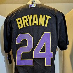 Lakers Kobe Bryant Baseball Style Jersey 