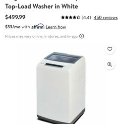New In Box 2.0cuft Top Load Portable  Washing Machine 
