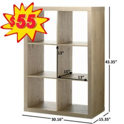 6-Cube Storage Organizer, Natural