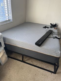 black metal study bed frame