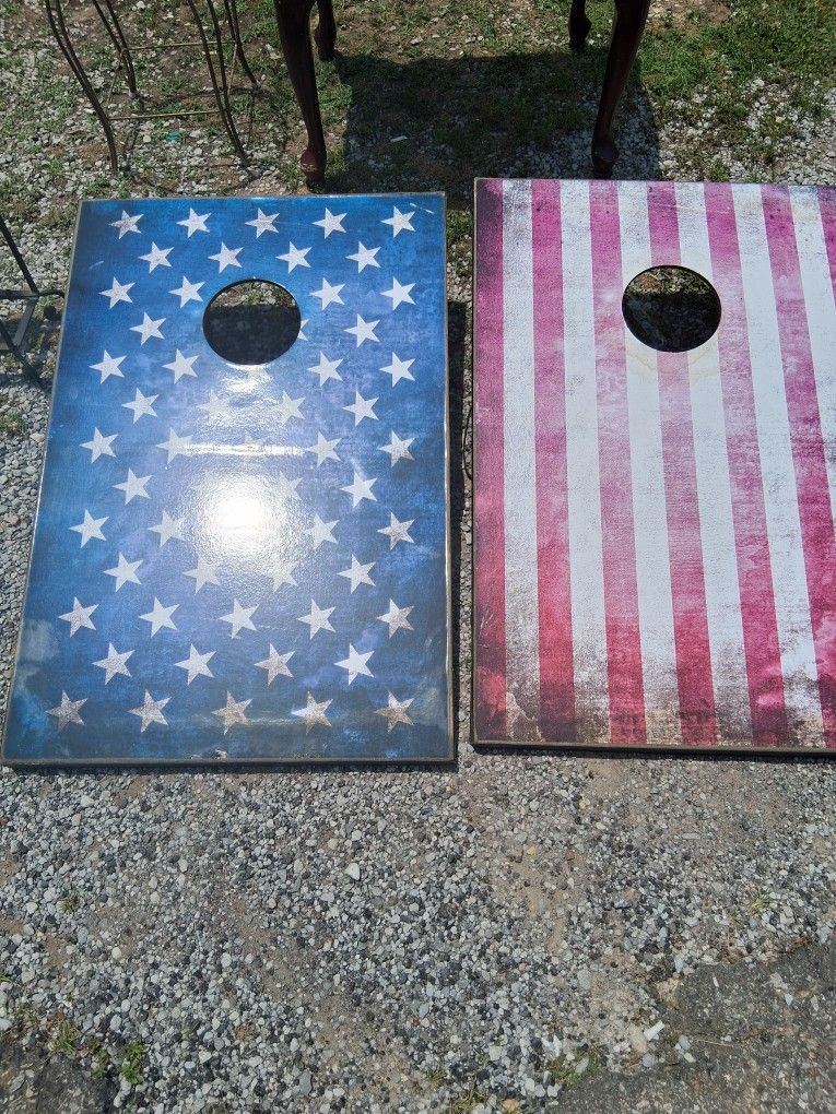 American Flag Cornhole