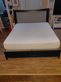 Brown Suade King Bed