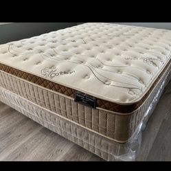 Full Organic Cloud Edition Europillow Top 12inch Matres Andboxspring!!