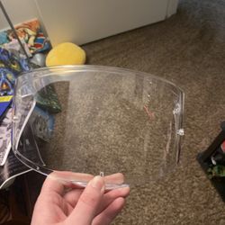 CLEAR MOTORCYCLE HELMET VISOR WITH ANTI-FOG FILM, PERFECT CONDITON 
