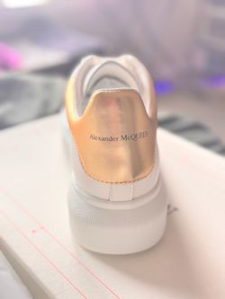 Alexander McQueen Oversized Sneakers White Rose Gold