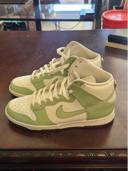 Nike Dunk High Retro “Oil Green” Men’s Sneakers – White/Green – Great Condition