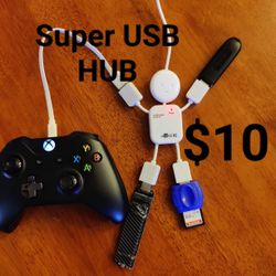 USB Hub 4 Port USB 2.0 Multi Hub Splitter Expansion Desktop Laptop Hubman
