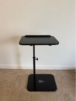 C shaped TV Tray Table, Adjustable Height TV Tray with 360° Swivel & 90° Tilt,
