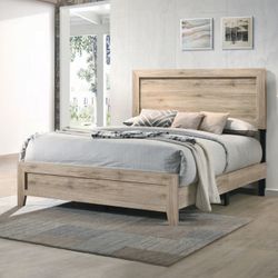 Queen Size Bed frame Wood  ( Mattress Sold Separately 