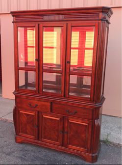 Antique- Cherry Wood China Cabinet