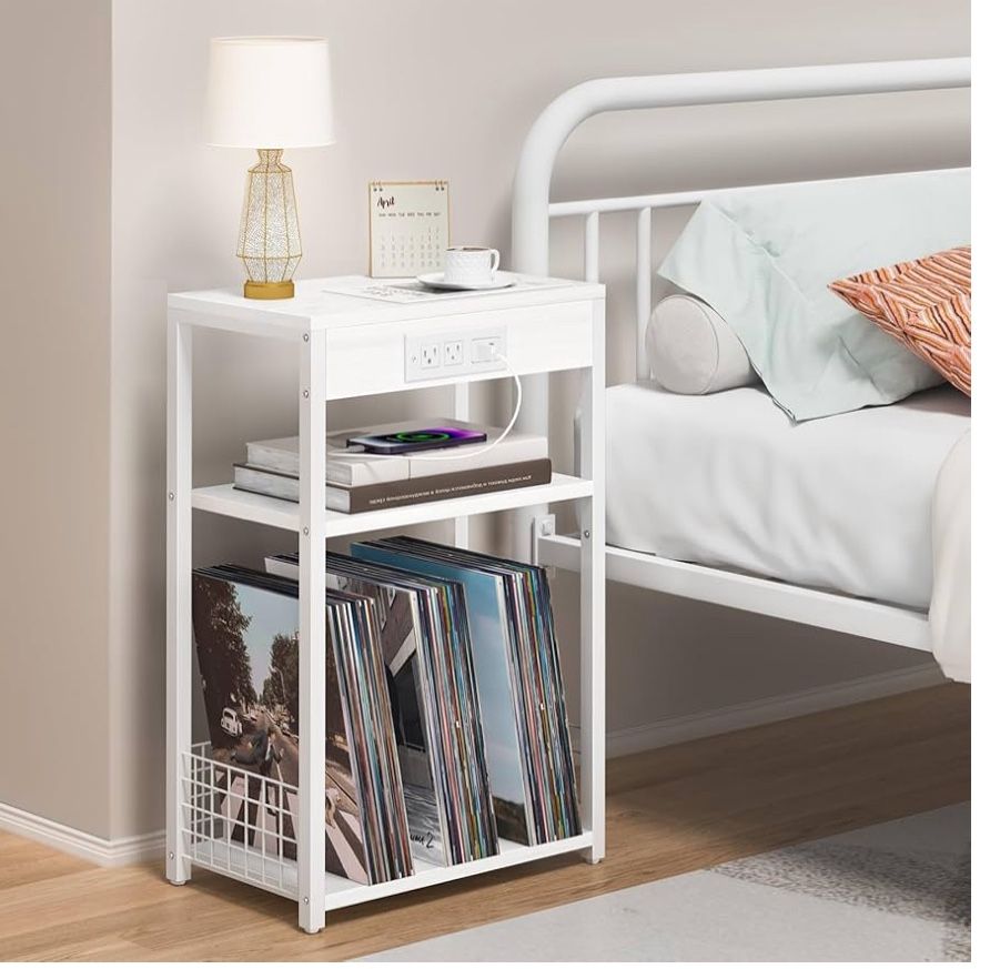 Night Stand With Book Organizer In Bottom And Charging Station $25 each