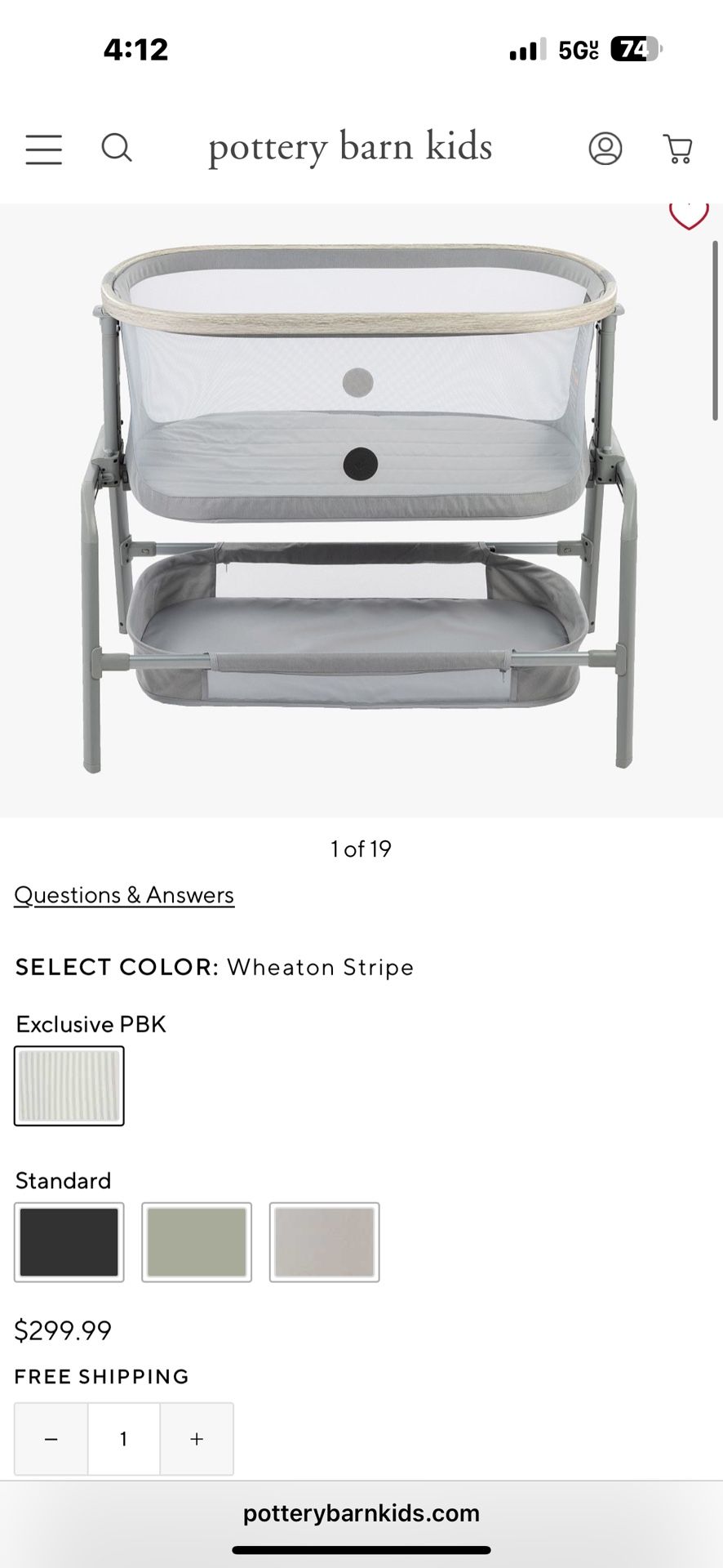 Maxi Cosi Bassinet X Pottery Barn Kids