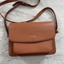 Pixie Mood Honey Tan Vegan Leather Crossbody Bag with Adjustable Straps