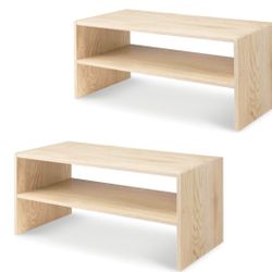 Shoe Rack Shelf Two Natural 30 Inch Wide And One Wide 24 Inch Wide