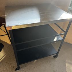Grill Cart Prep Table Pizza Oven