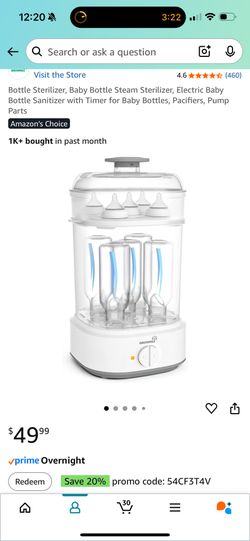Bottle Sterilizer, Baby Bottle Steam Sterilizer