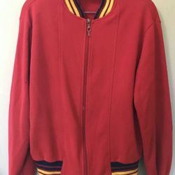 VTG White Stag Actionsports Red Yellow Track Jacket Zip Up Sweatshirt Men’s M