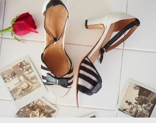 High Heel Sandals - Jasmine, White Leather and Kidskin, Summer Shoes