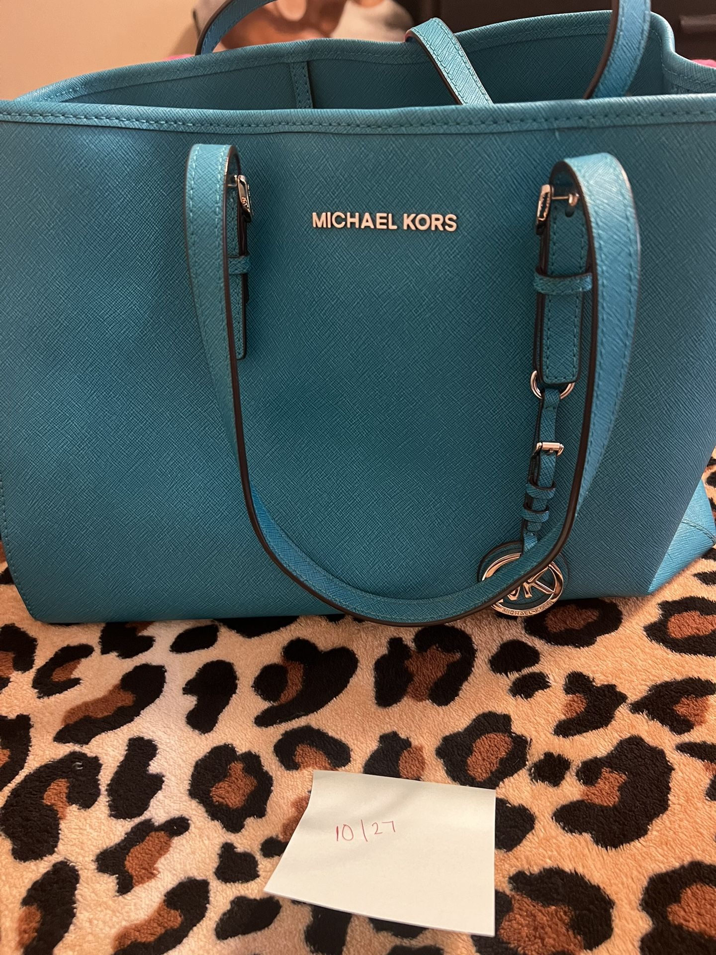 MK big Purse Turquoise