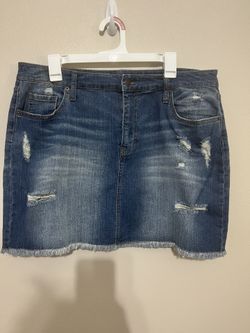 Blue Jean Distressed Skirt Size 18. Never Used