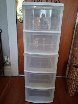 5 drawer plastic storage