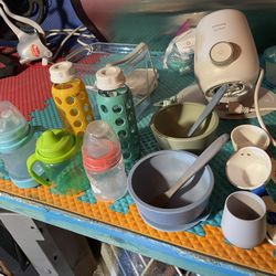 Dishes, food warmer, and equipment for warming food for infants.