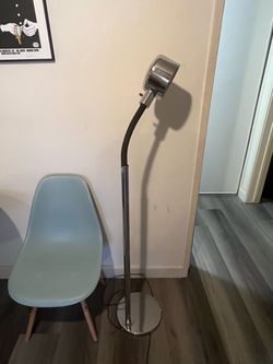 Vintage Chrome Gooseneck Floor Lamp