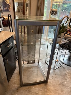 Metal And Glass Display Shelf 
