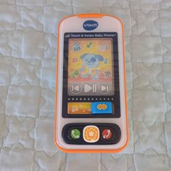 VTech Touch and Swipe Baby Phone Learning Toy for Baby Orange / Tested!