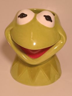 Vintage Kermit the frog ceramic mug from sesame street
