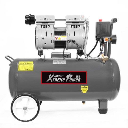 1 HP 8 Gal. Ultra Quiet Oil-Free Air Compressor Tank 8 Gal. with Air Filter Regulator