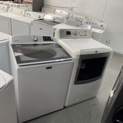 Used Maytag Washer and Gas Dryer with Warranty Big Capacity Top Load