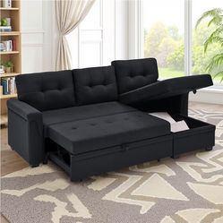 (Read Description) L-Shaped Sleeper Sofa Bed with Storage