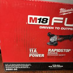 Milwaukee M18 FUEL 18V Lithium-lon Brushless Cordless 4-1/2 in./5 in. Grinder w/Paddle Switch (Tool-Only)